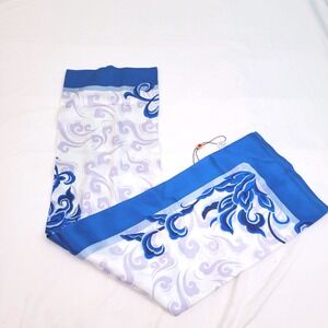 NWT WENSLI 100% Mulberry Silk Scarf Blue White Porcelain Print 35" Sq Gift Box